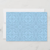 Sky Blue Floral Quinceanera Dank u Bedankkaart (Achterkant)