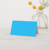 Sky Blue Floral Wedding Folded Place Card Plaatskaartje (Achterkant)