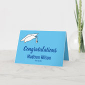 Sky Blue Gefeliciteerd met je Afstuderen Kaart (Voorkant)