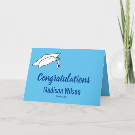 Sky Blue Gefeliciteerd met je Afstuderen Kaart (Voorkant)