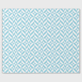 Sky Blue Geometric Deco Cube Patroon Cadeaupapier (Vlak)