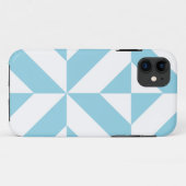 Sky Blue Geometric Deco Cube Patroon Case-Mate iPhone Case (Achterkant (horizontaal))