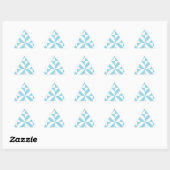 Sky Blue Geometric Deco Cube Patroon Sticker (Vel)