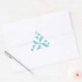 Sky Blue Geometric Deco Cube Patroon Sticker (Envelop)