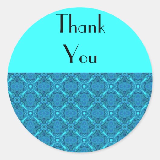 Sky Blue Geometrische Patroon Sticker (Voorkant)