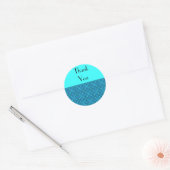 Sky Blue Geometrische Patroon Sticker (Envelop)