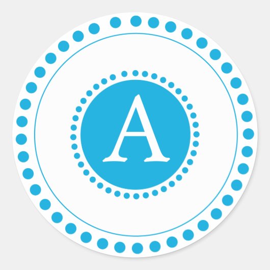 Sky Blue - Gepersonaliseerde envelopzegels Ronde Sticker (Voorkant)