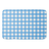 Sky blue gingham badmat (Voorkant)