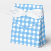 Sky blue gingham bedankdoosjes (Voorkant Zijde)