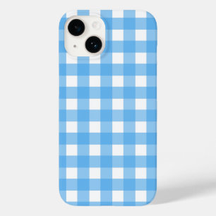 Sky blue gingham Case-Mate iPhone 14 hoesje