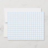 Sky Blue Gingham check Baby boy Flat Bedankt (Achterkant)