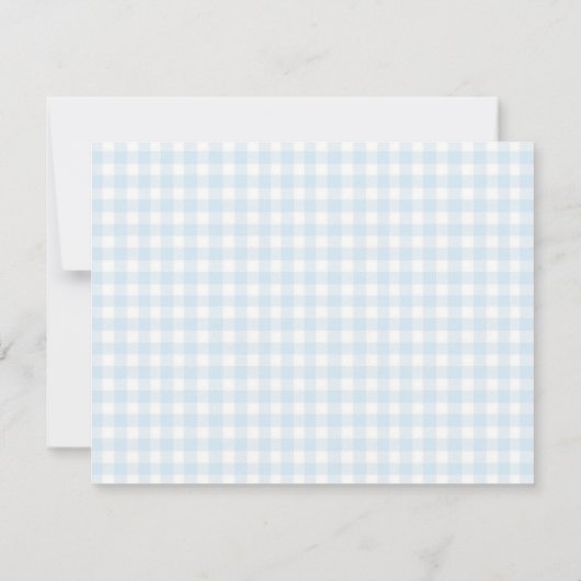 Sky Blue Gingham check Baby boy Flat Bedankt (Achterkant)