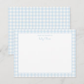 Sky Blue Gingham check Baby boy Flat Bedankt (Voorkant / Achterkant)