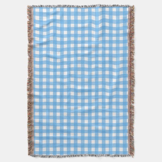 Sky blue gingham deken (Voorkant Verticaal)