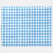 Sky blue gingham fleece deken (Voorkant (Horizontaal))