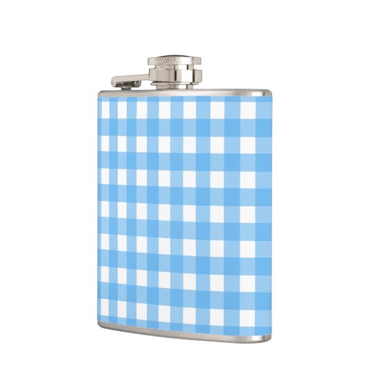 Sky blue gingham heupfles (Links)