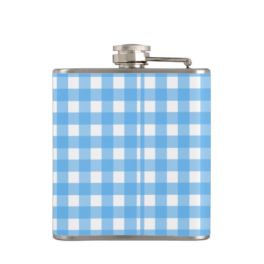 Sky blue gingham heupfles (Achterkant)