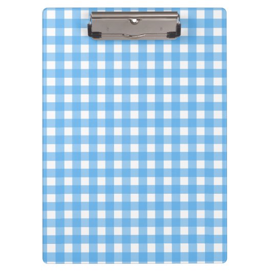 Sky blue gingham klembord (Voorkant)