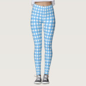 Sky blue gingham leggings (Voorkant)