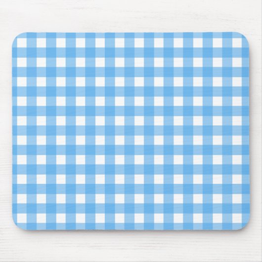 Sky blue gingham muismat (Voorkant)