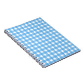 Sky blue gingham notitieboek (Rechterzijde)