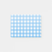Sky blue gingham post-it® notes (Voorkant)