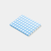 Sky blue gingham post-it® notes (Schuin)