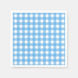 Sky blue gingham servet