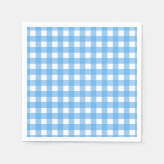 Sky blue gingham servet (Voorkant)