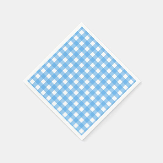 Sky blue gingham servet (Hoek)