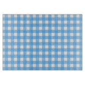 Sky blue gingham snijplank (Voorkant)