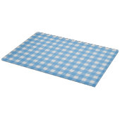Sky blue gingham snijplank (Hoek)