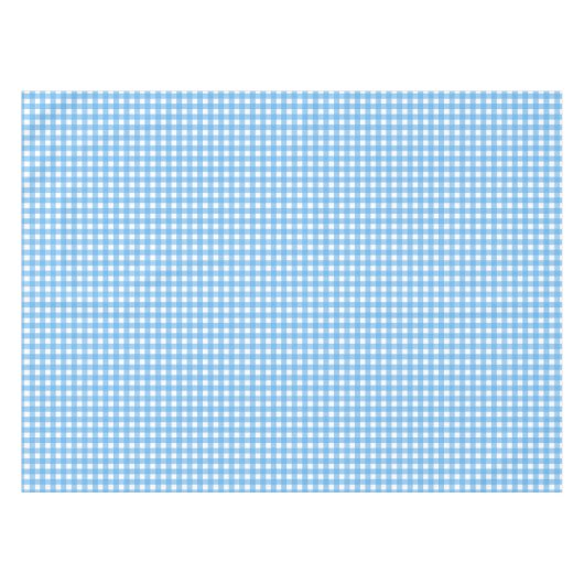 Sky blue gingham tafelkleed (Voorkant (Horizontaal))