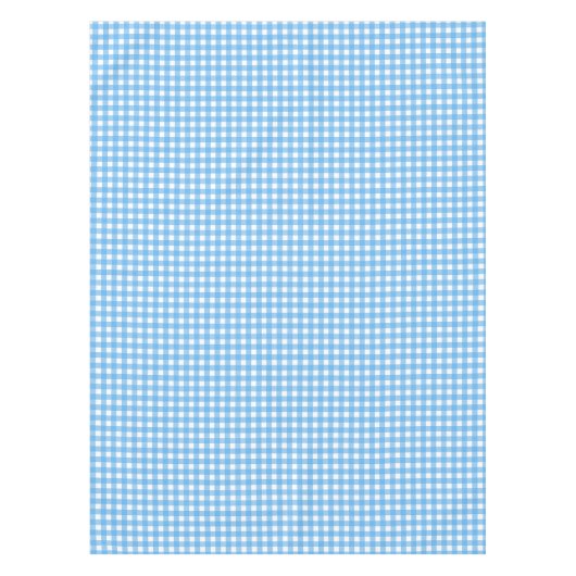 Sky blue gingham tafelkleed (Voorkant)