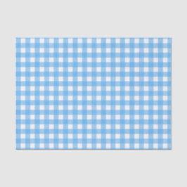 Sky blue gingham tissuepapier