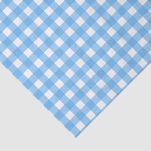 Sky blue gingham tissuepapier (Detail)
