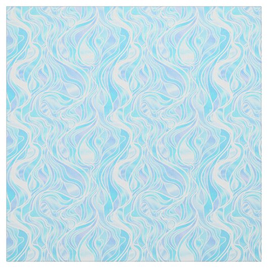 Sky Blue Glas in lood Abstract Stof (Swatch)