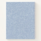 Sky Blue Glitter Monogram Notitieboek (Achterkant)