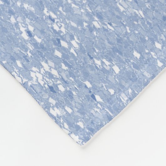 Sky Blue Glitter Monogram Throw Blanket Fleece Deken (Hoek)