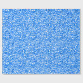 Sky Blue Glitter Print Patroon Cadeaupapier (Vlak)