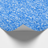 Sky Blue Glitter Print Patroon Cadeaupapier (Hoek)