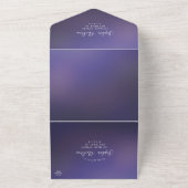 Sky Blue & Gold All in One Wedding Invitation Uitnodiging (Buitenkant)