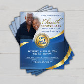 Sky Blue & Gold Church Anniversary Flyer