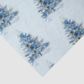 Sky Blue Gold kerstbomen Tissuepapier (Detail)