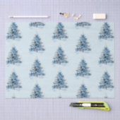 Sky Blue Gold kerstbomen Tissuepapier (Craft)