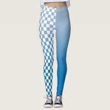 Sky Blue Gradient en Checkered Pattern
