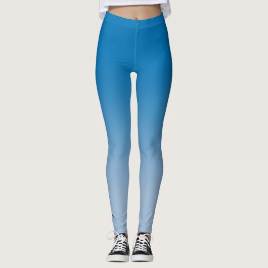 Sky Blue Gradient met legant Monogram Leggings (Voorkant)