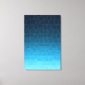 sky blue gradient | vierkante pixelblokken | canvas afdruk (Voorkant)