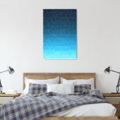 sky blue gradient | vierkante pixelblokken | canvas afdruk (Insitu (Slaapkamer))