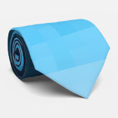 sky blue gradient | vierkante pixelblokken | stropdas (Opgerold)